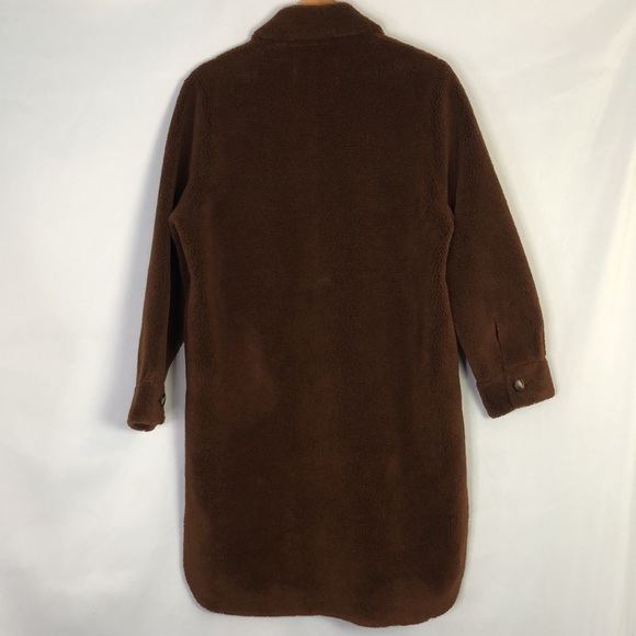 REBECCA MINKOFF Harper Teddy Bear Wool Coat Chocolate Brown Size M - Picture 8 of 14
